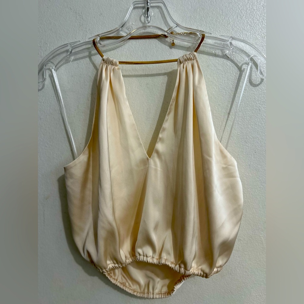 H&M Elegant Cream Halter Top